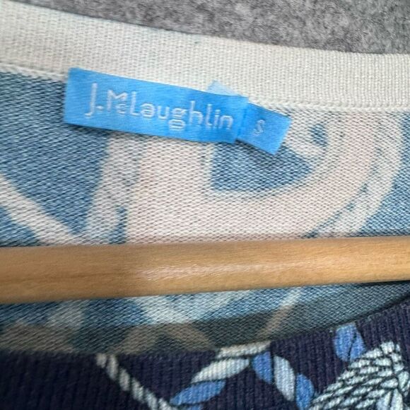 J McLaughlin navy blue nautical rope‎ knot print Catalina shirt size Small - Picture 5 of 7